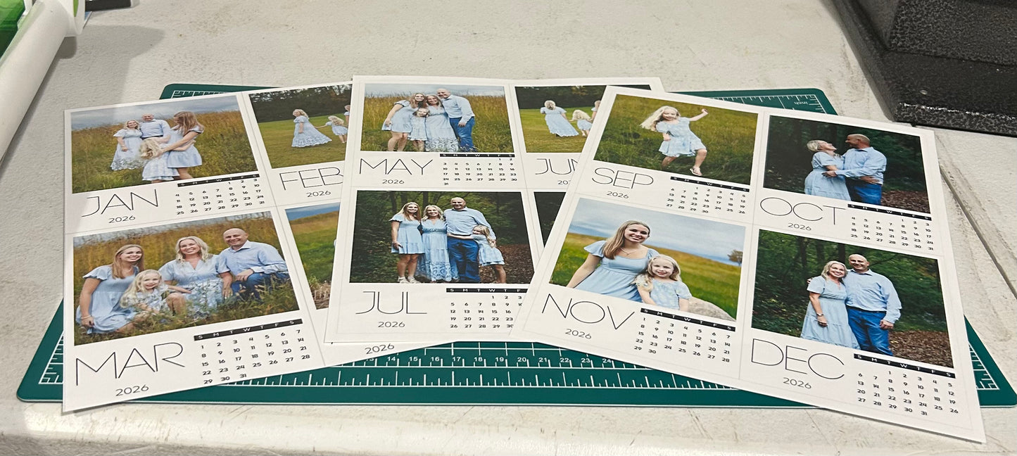 12 Month Custom Photo Calendar Set