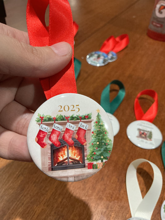 Family of 4 Christmas Stocking Ornament