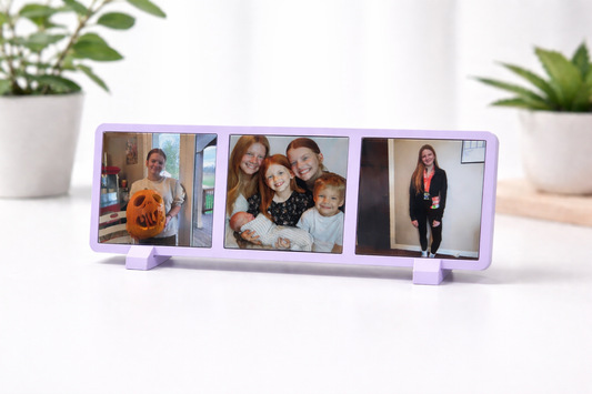 3D Printed Frame with 3 Custom Photo Magnet