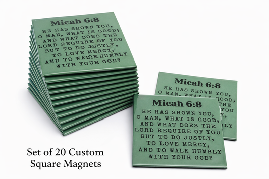Set of 20 Custom 2.5in Square Magnets