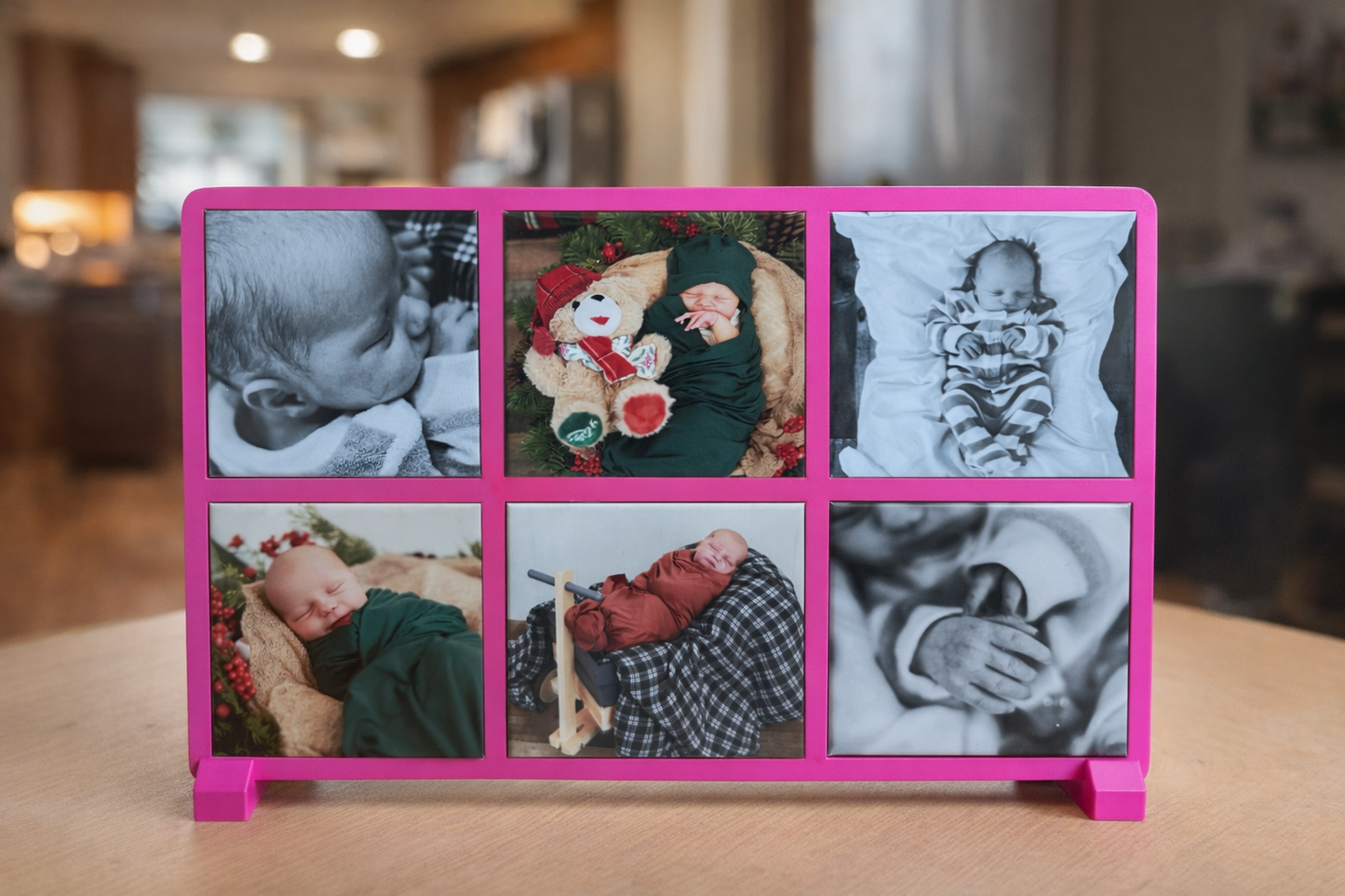 Photo Frame With 6 Custom Square 2.5in Magnets