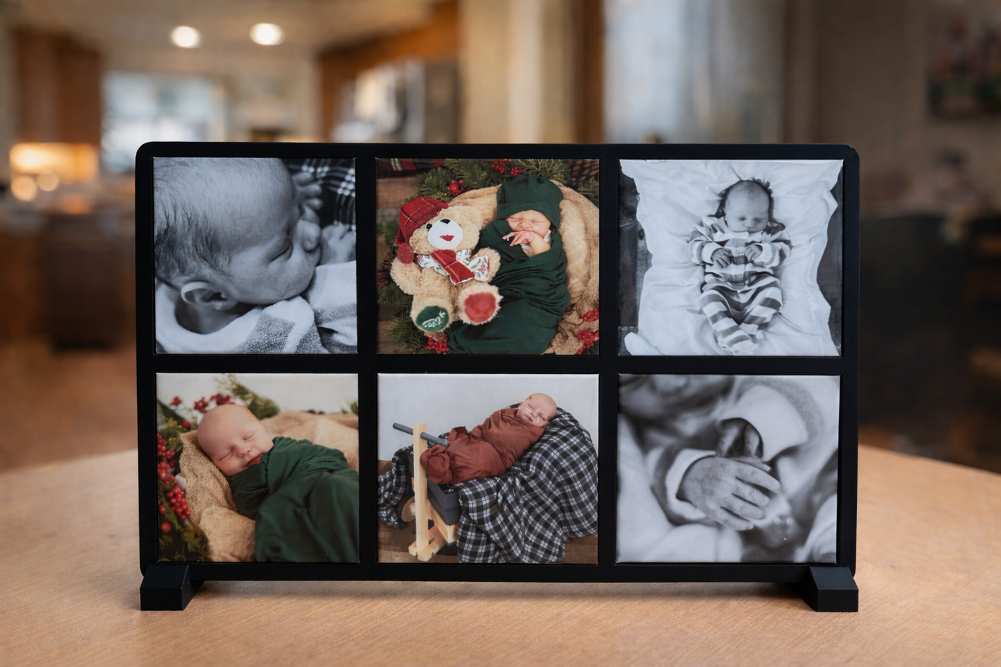 Photo Frame With 6 Custom Square 2.5in Magnets