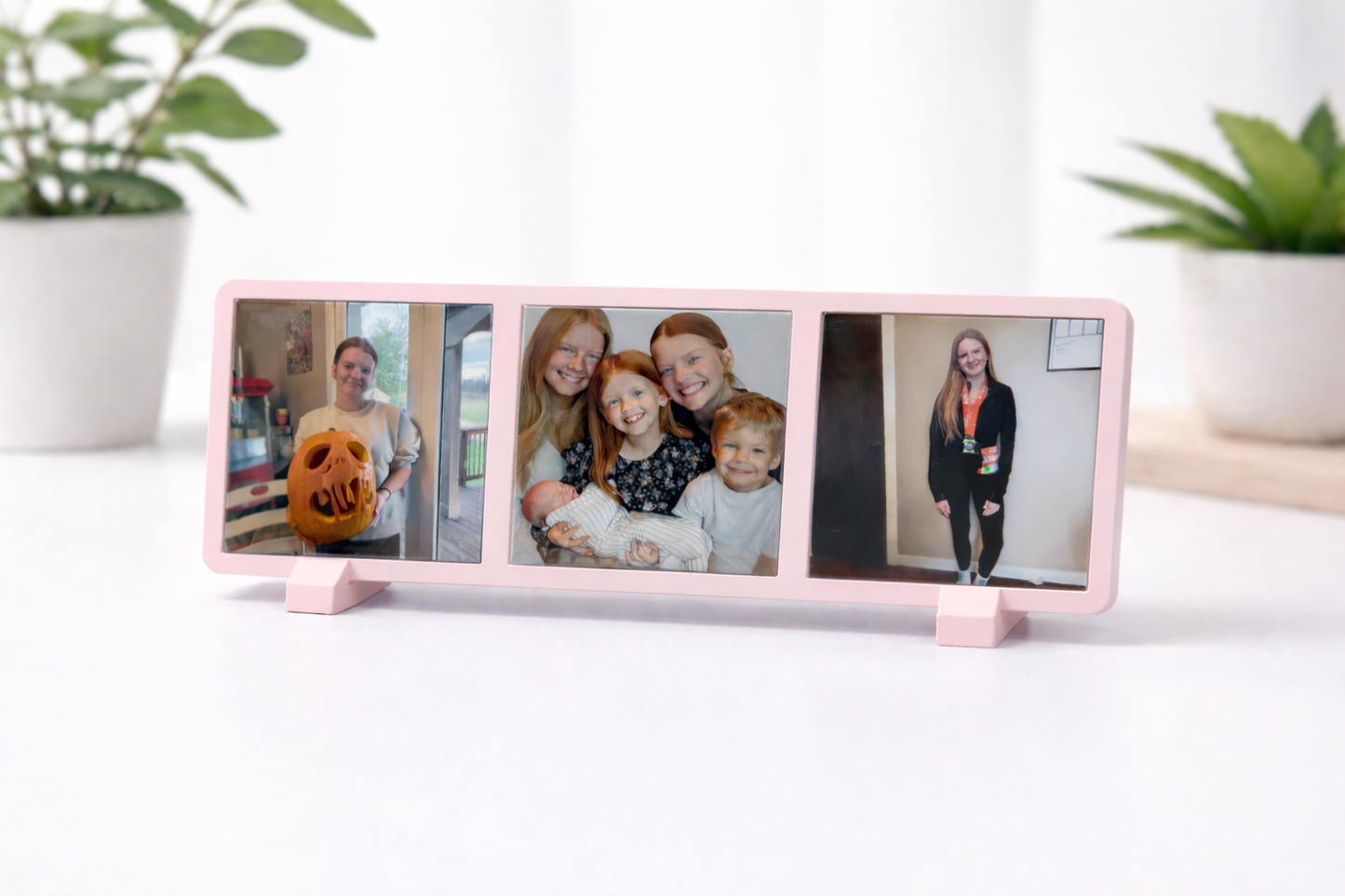 3D Printed Frame with 3 Custom Photo Magnet