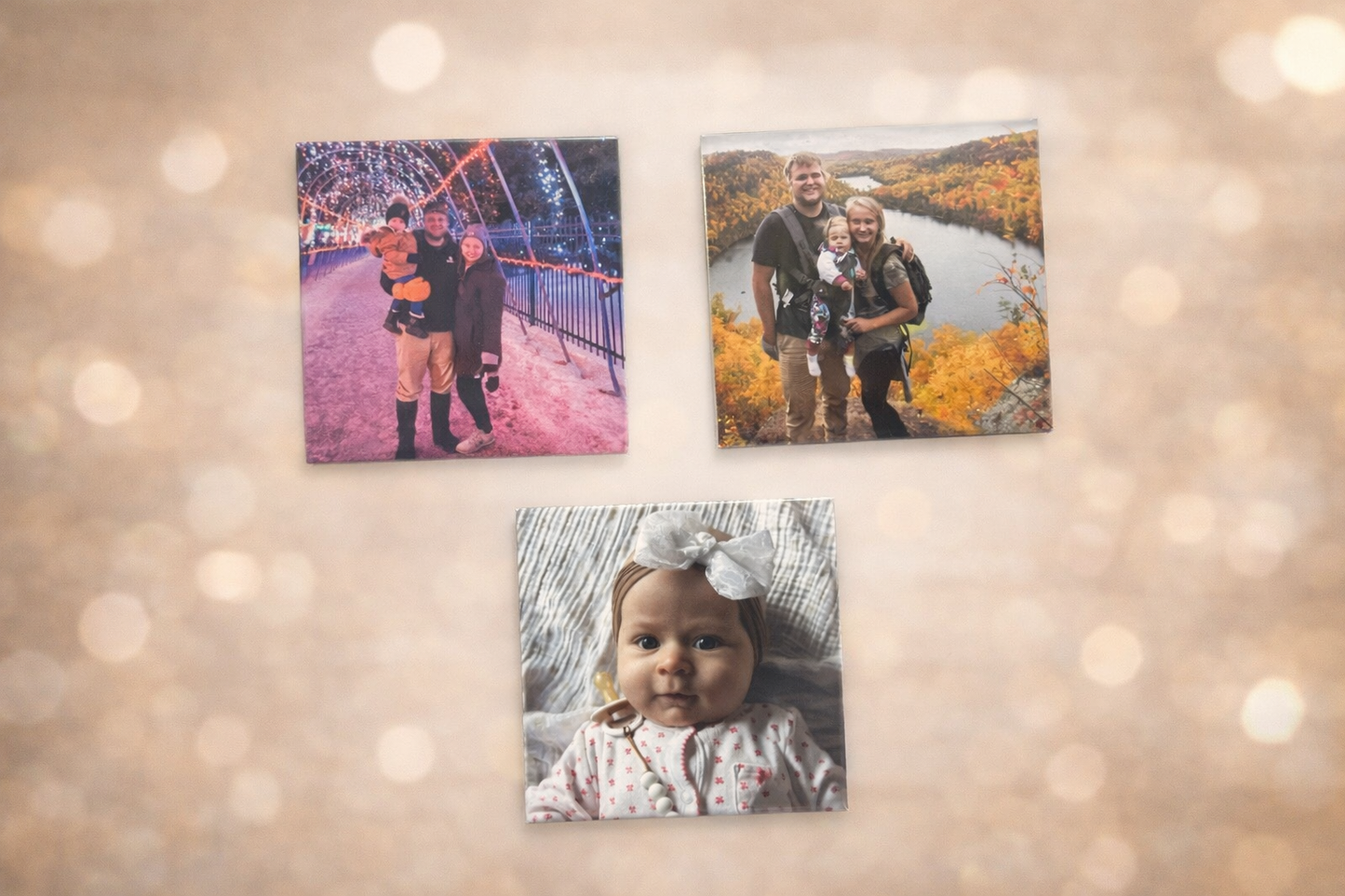 Set of 3 2.5in x 2.5in Customized Magnets